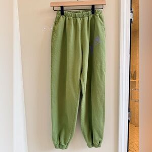 RARE Clare V jogger pants with lavendar tiger